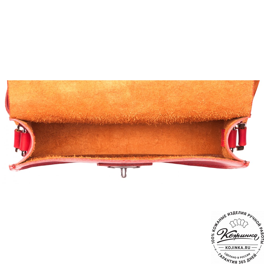 Кожаная сумка ручной работы "Кэтрин" (красная)